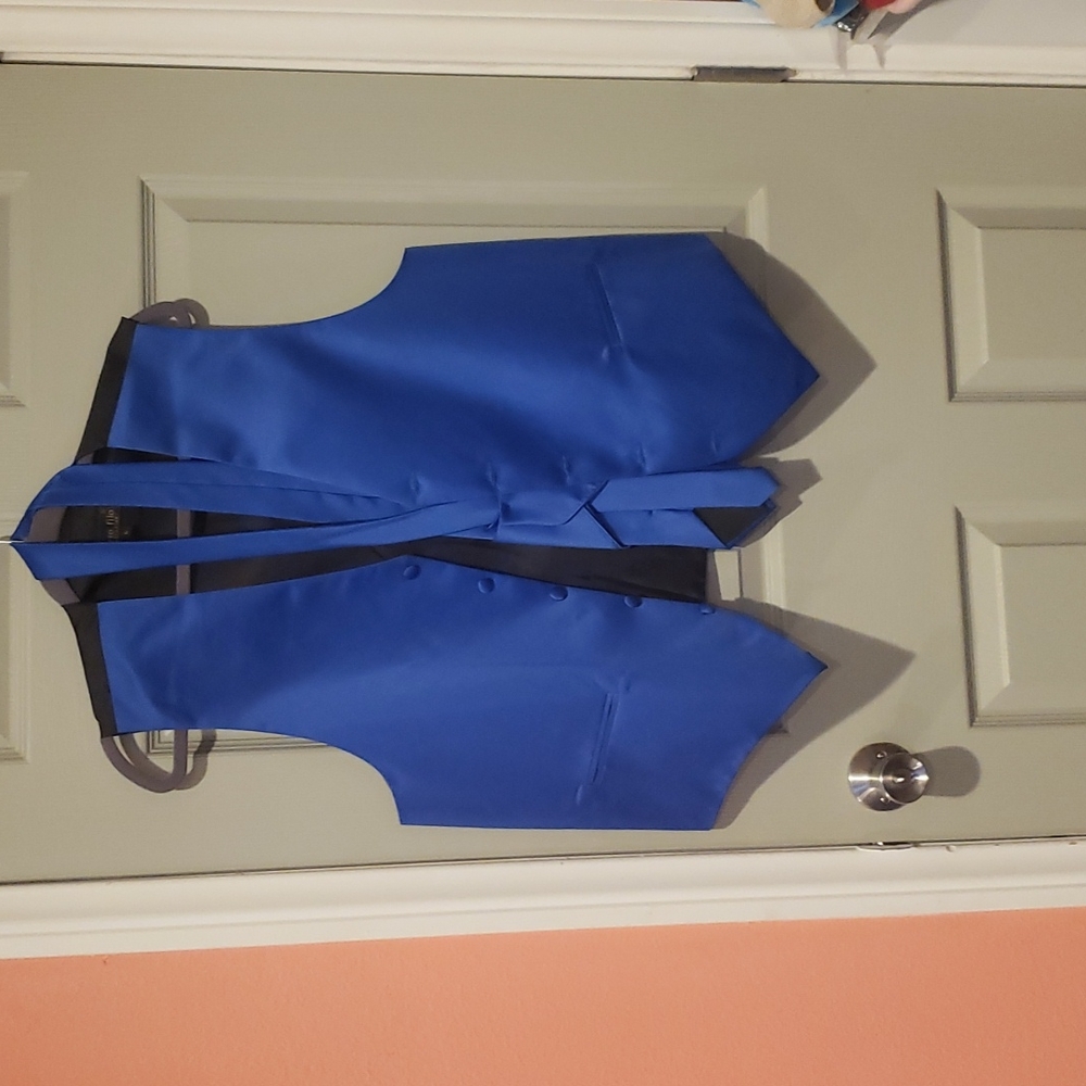 Porto Filo Men's royal blue vest, Large